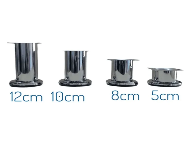 Patas cromadas 12cm/10cm/8cm/5cm